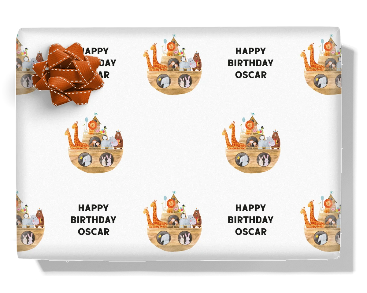 Noahs Ark Personalised Wrapping Paper