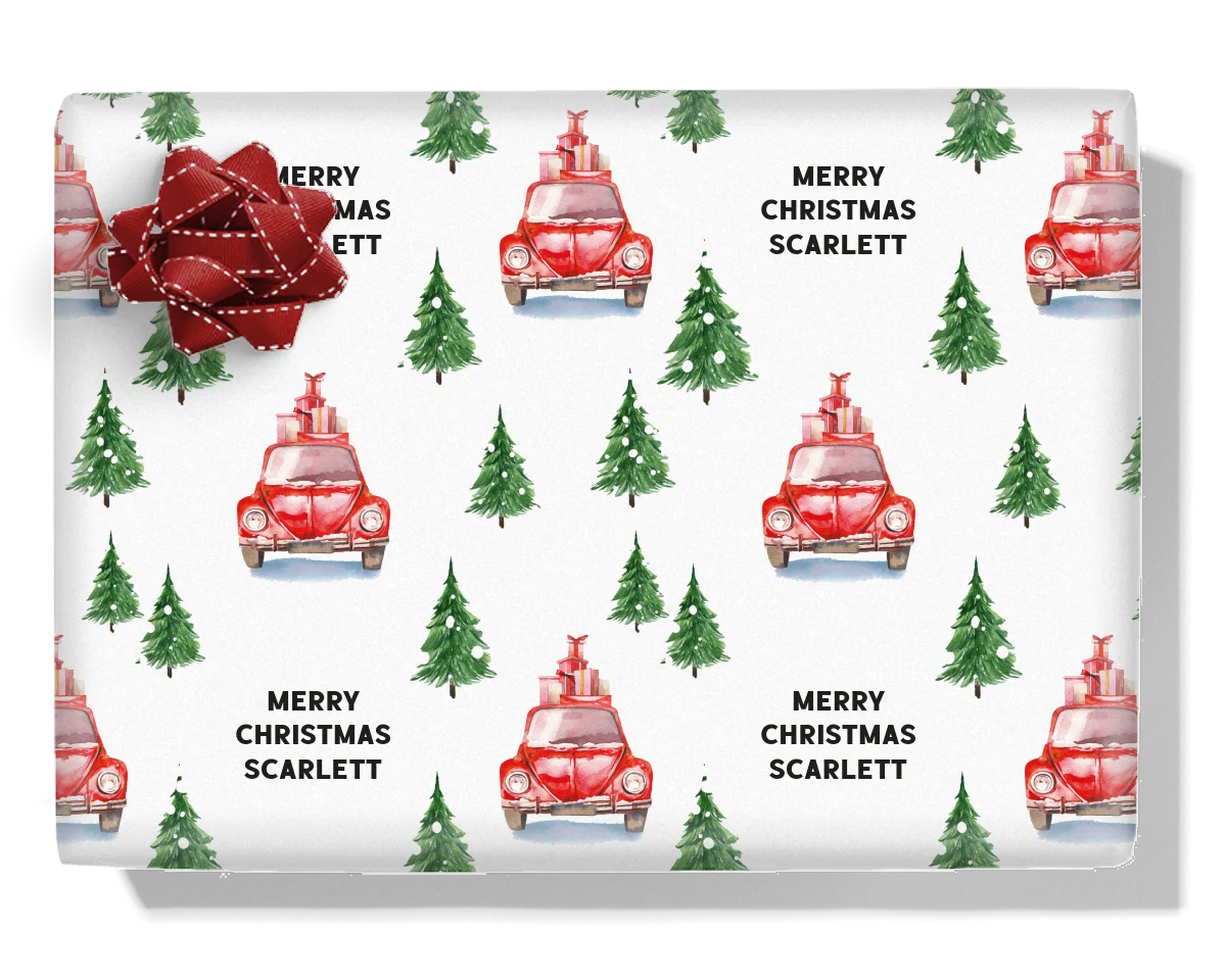 Christmas Traffic Personalised Wrapping Paper