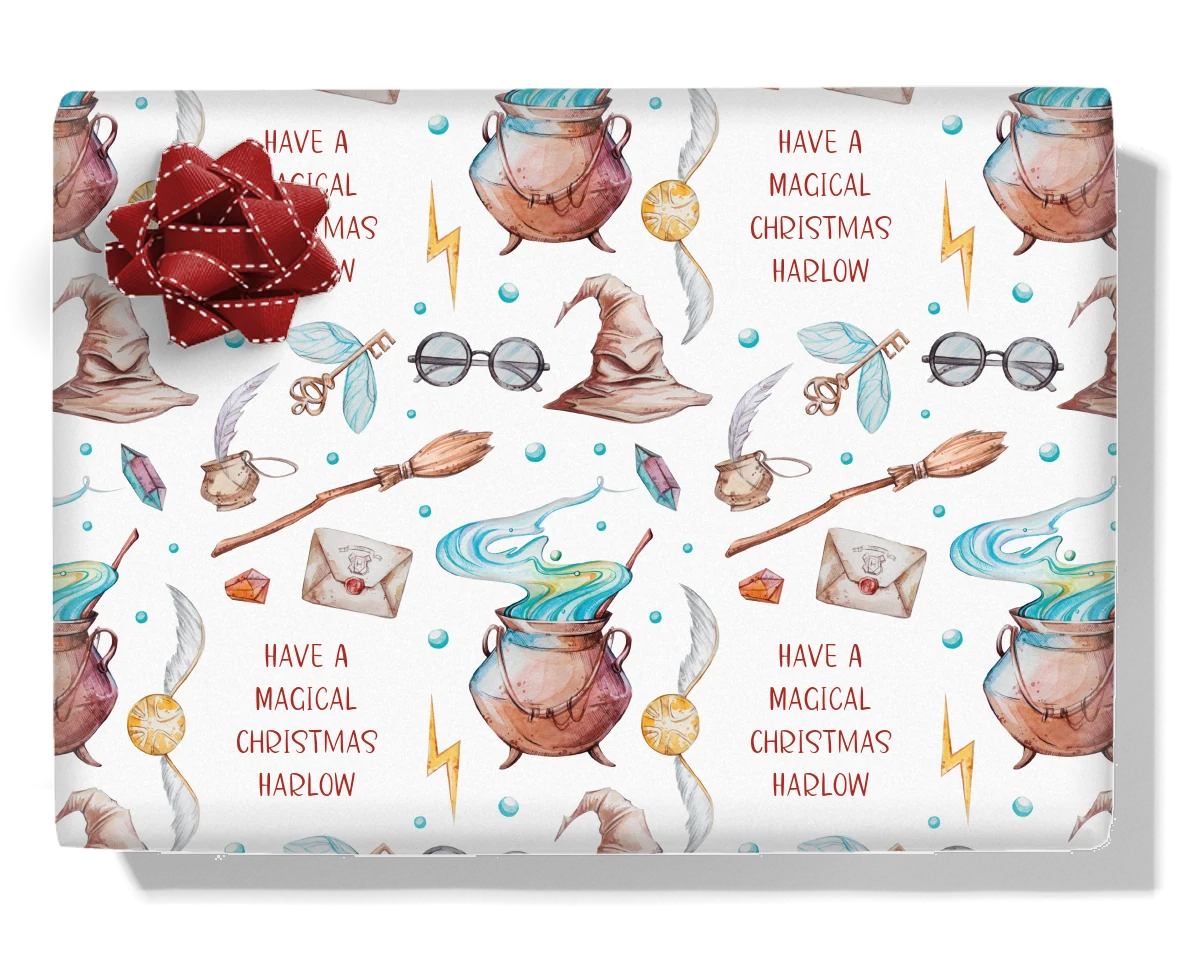 Wizard & Witches Personalised Wrapping Paper
