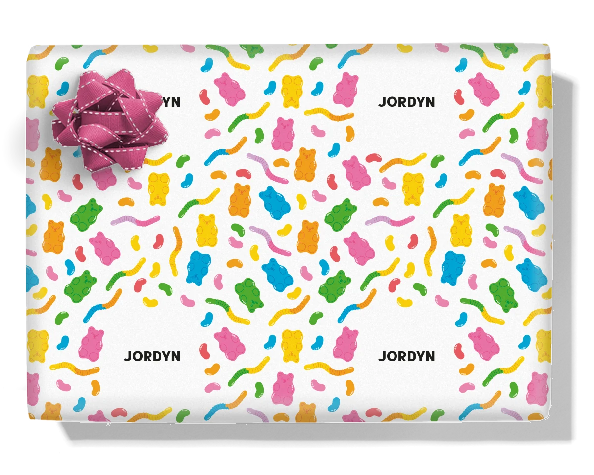 Gummy Sweets Personalised Wrapping Paper