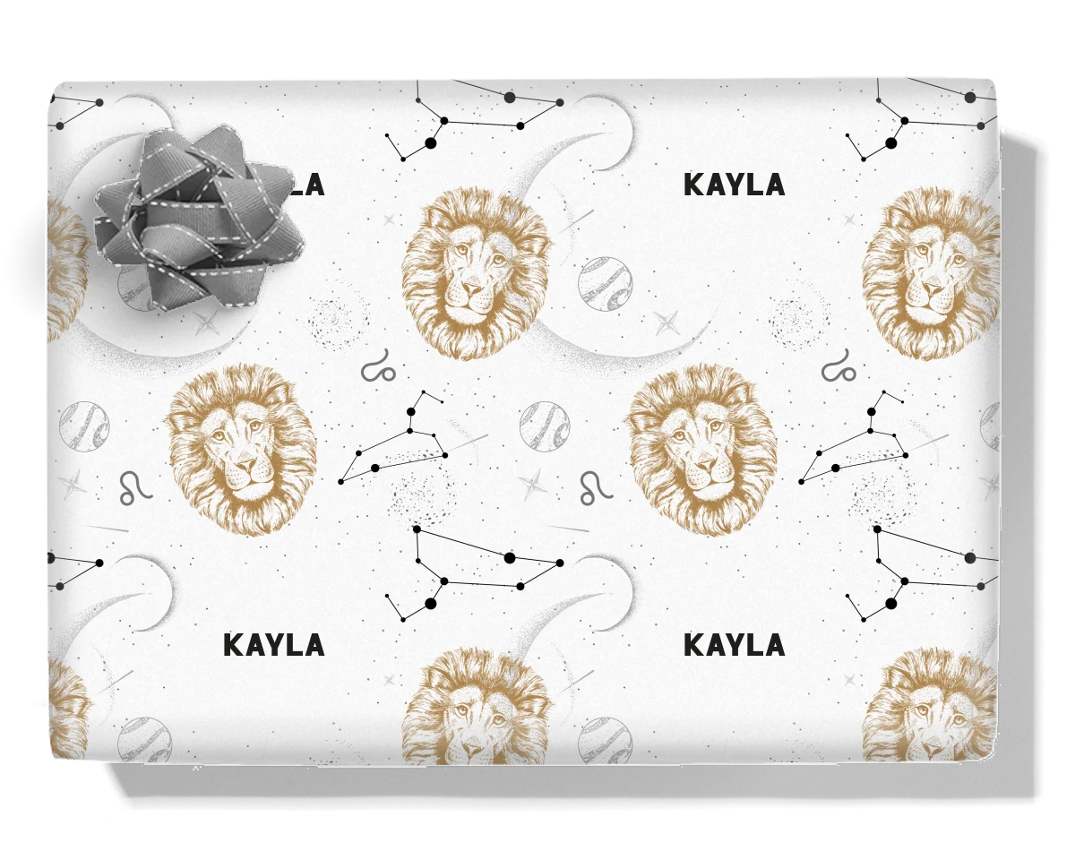 Leo Personalised Wrapping Paper