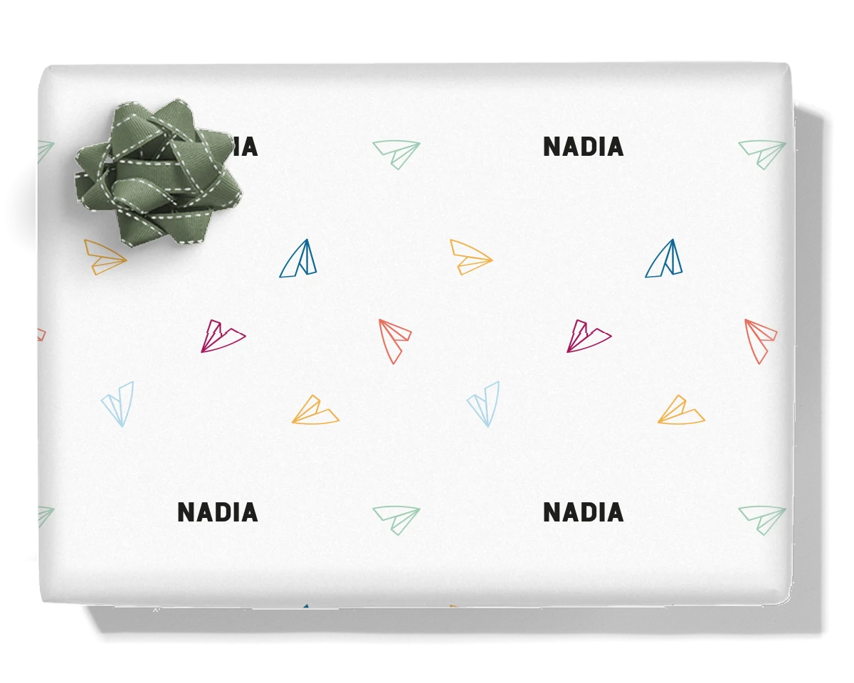 Paper Planes Personalised Wrapping Paper