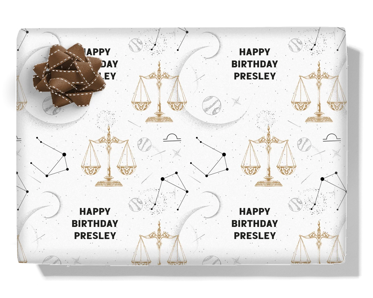 Libra Personalised Wrapping Paper