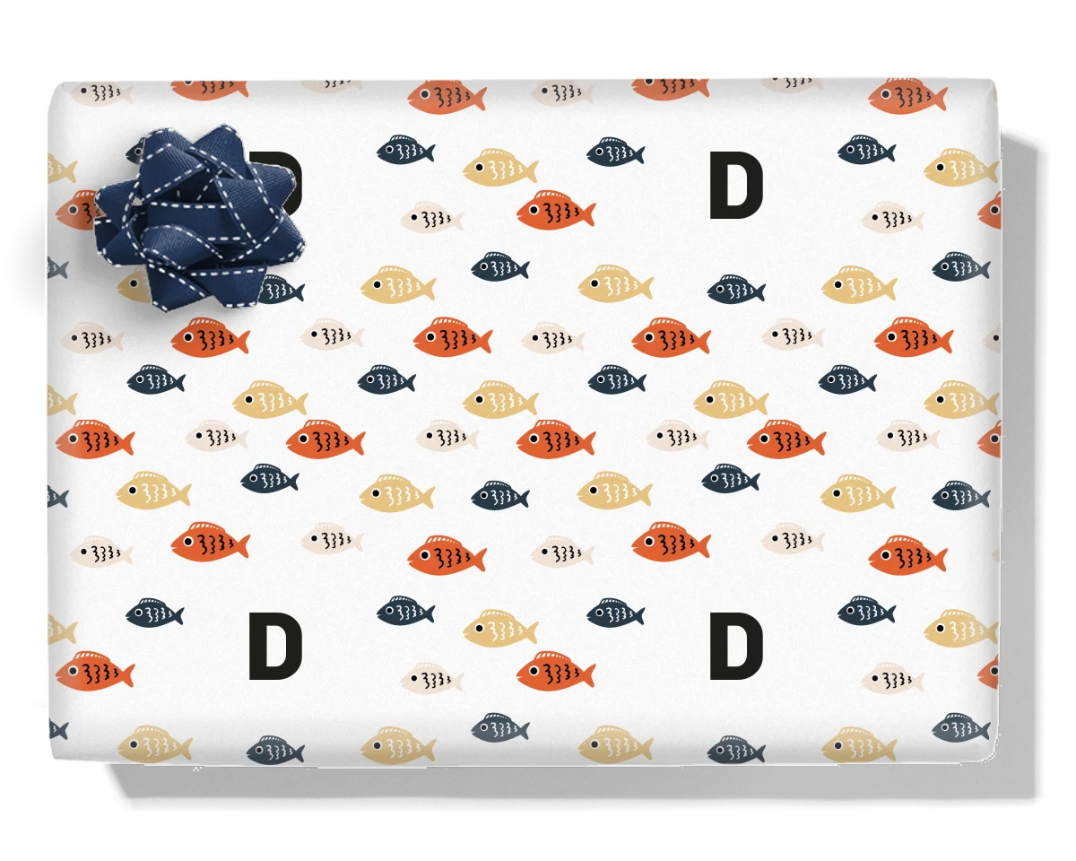 Fishes Personalised Wrapping Paper