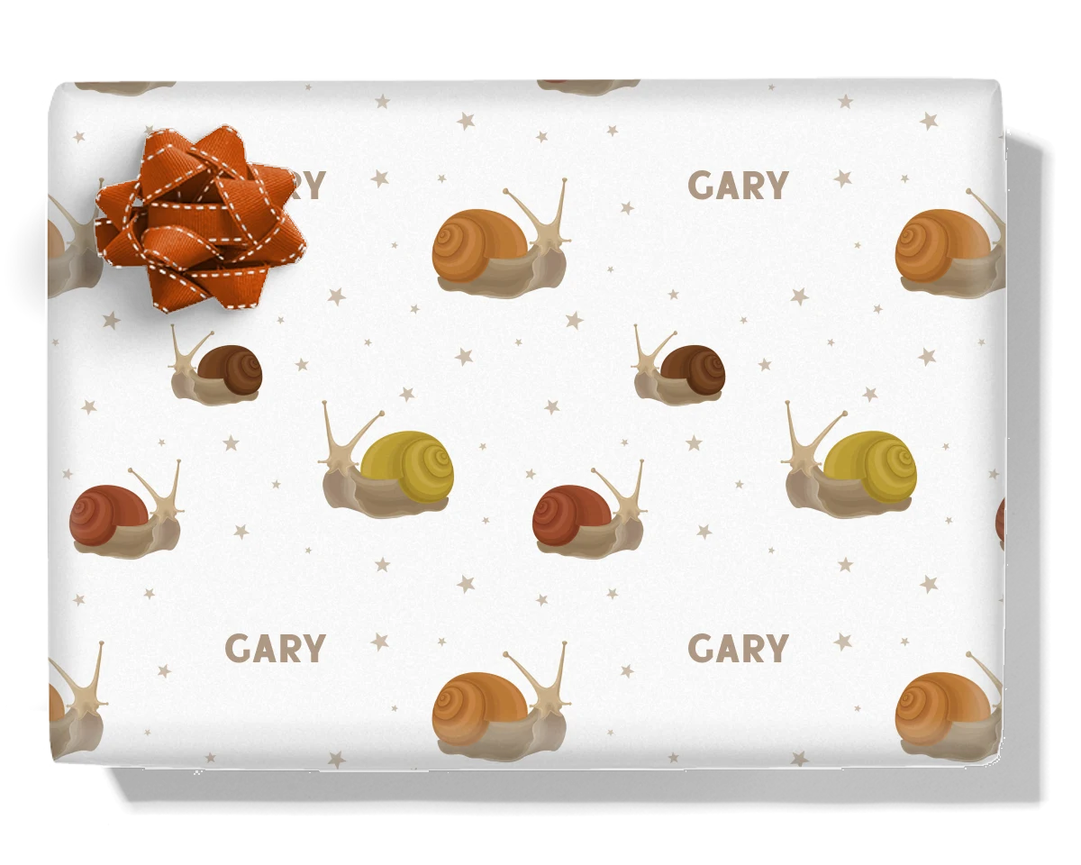 Snails Personalised Wrapping Paper