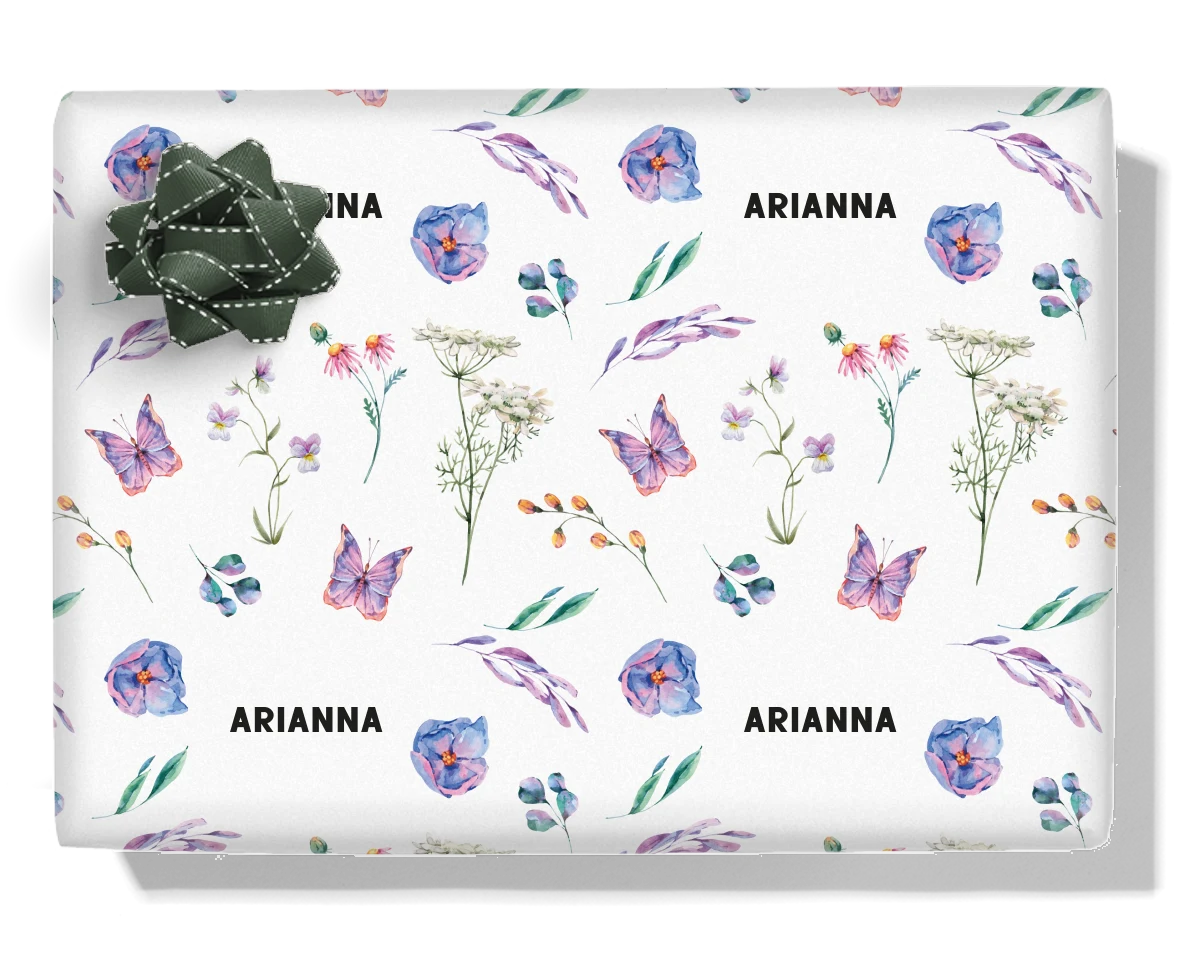 Fairytale Garden Personalised Wrapping Paper