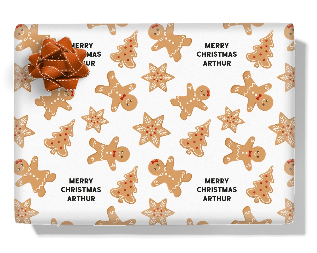 Gingerbread Personalised Wrapping Paper