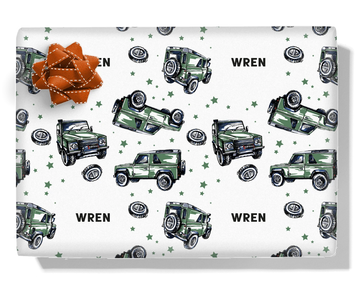 Off Road Car Personalised Wrapping Paper
