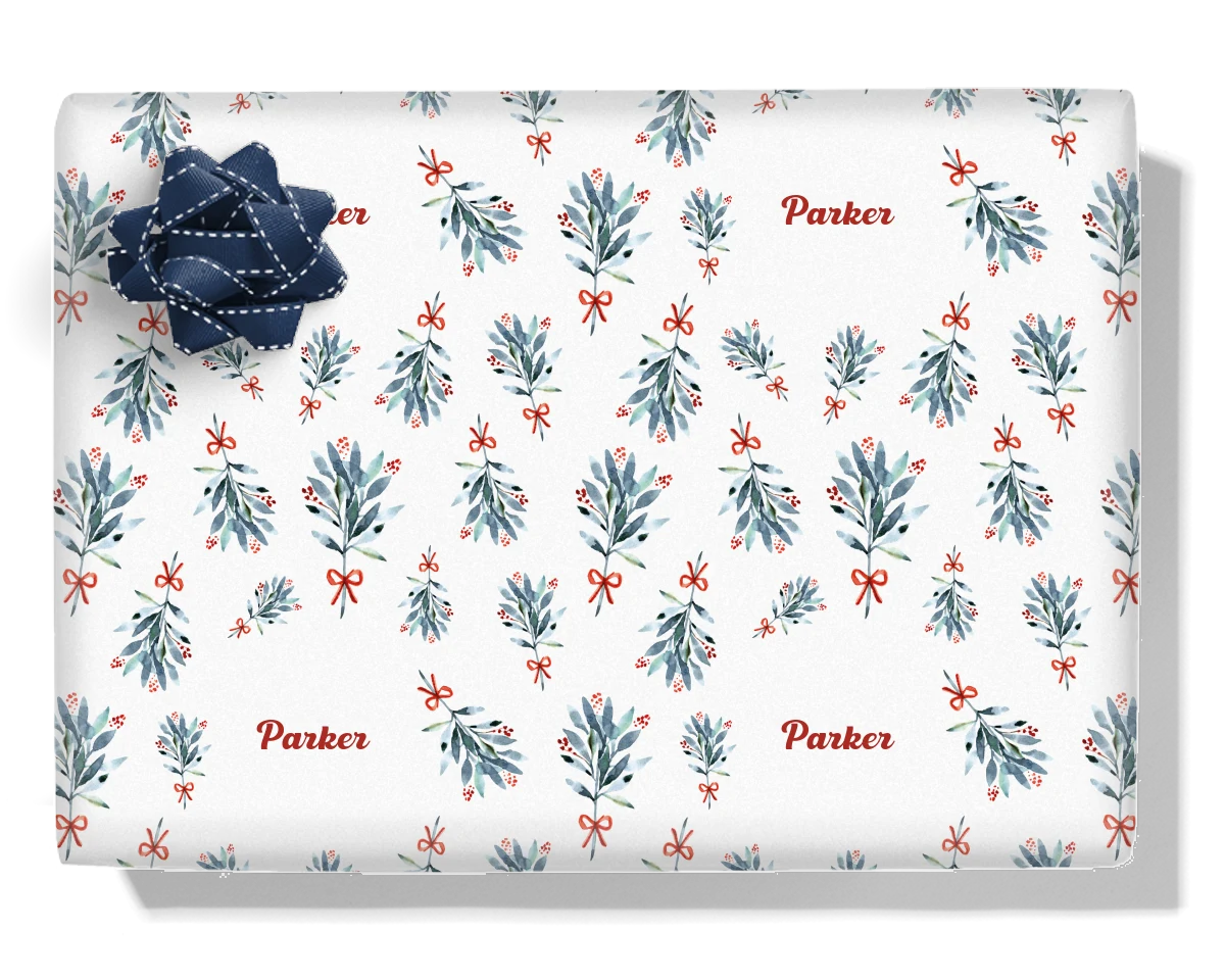 Winter Bouquet Personalised Wrapping Paper