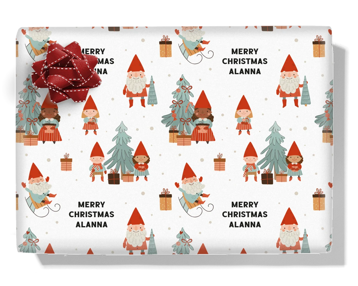Santa's Elves Personalised Wrapping Paper
