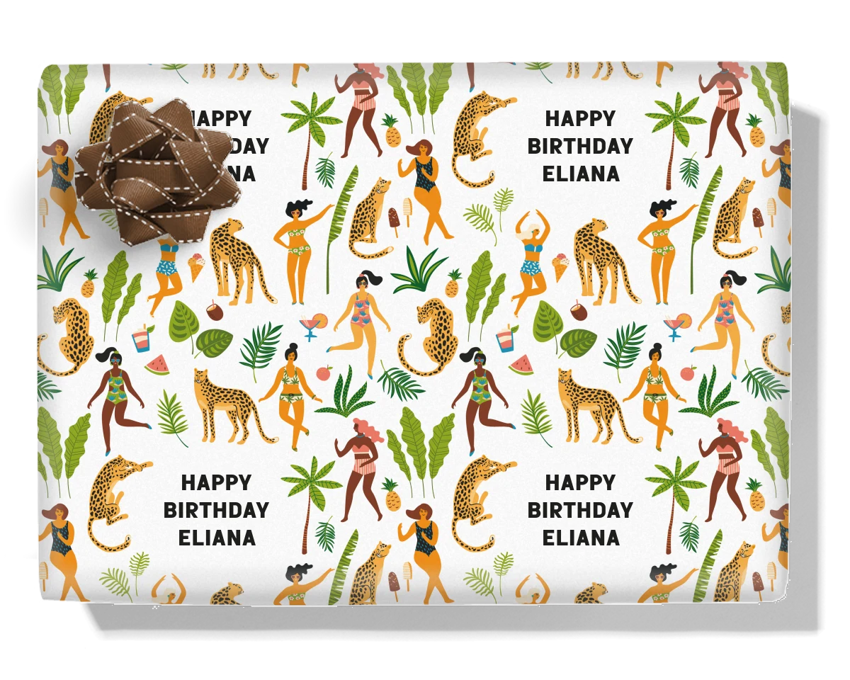 Summer Party Personalised Wrapping Paper