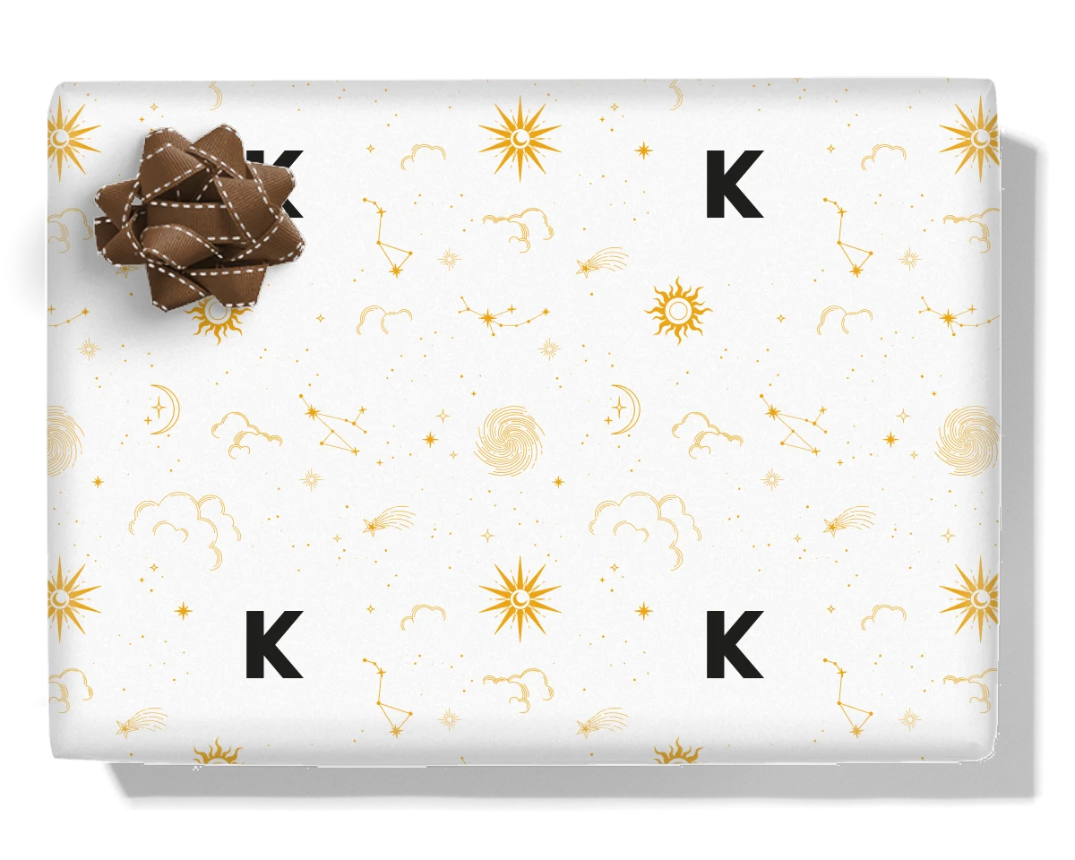 Clouds & Stars Personalised Wrapping Paper