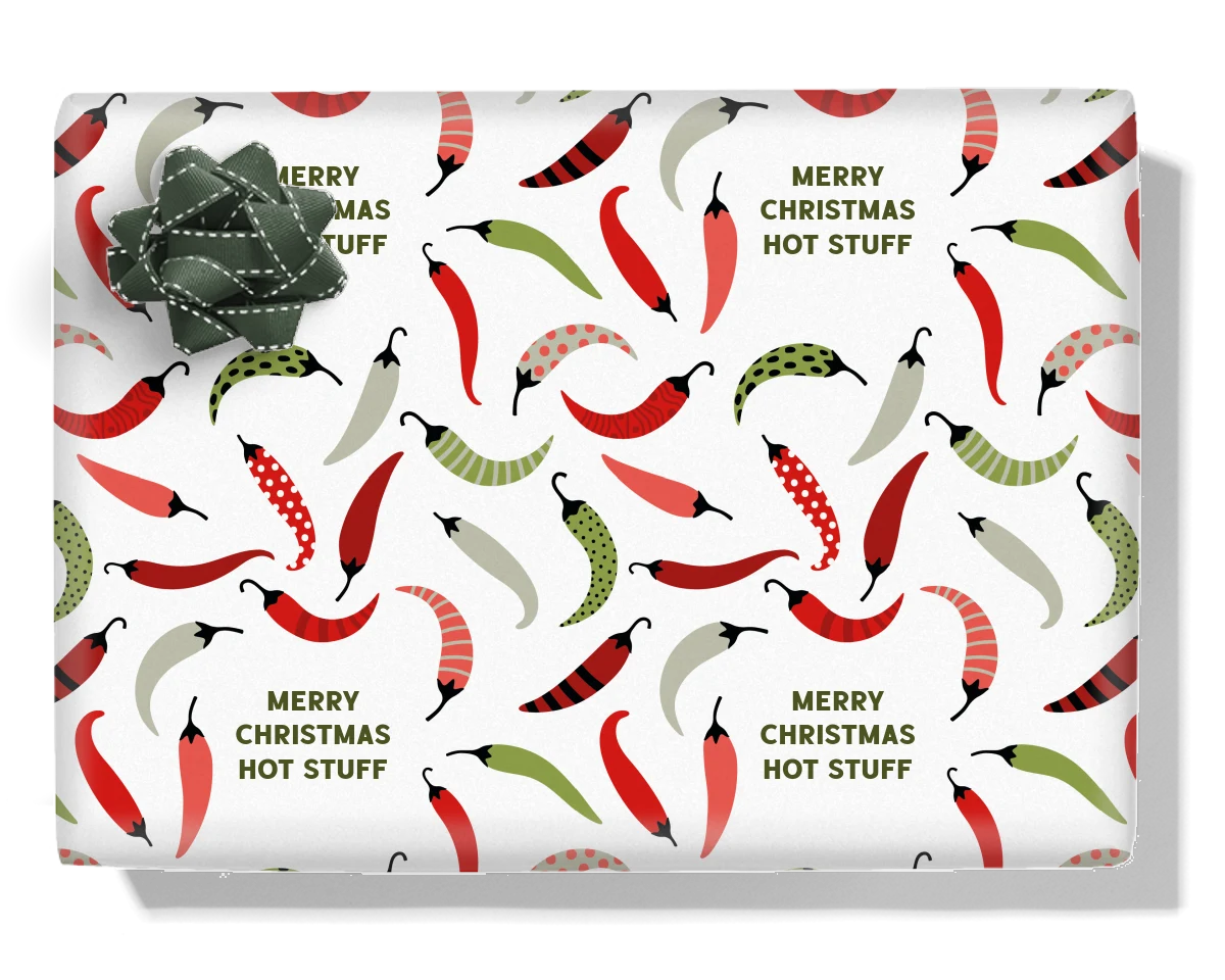 Chilli Peppers Personalised Wrapping Paper
