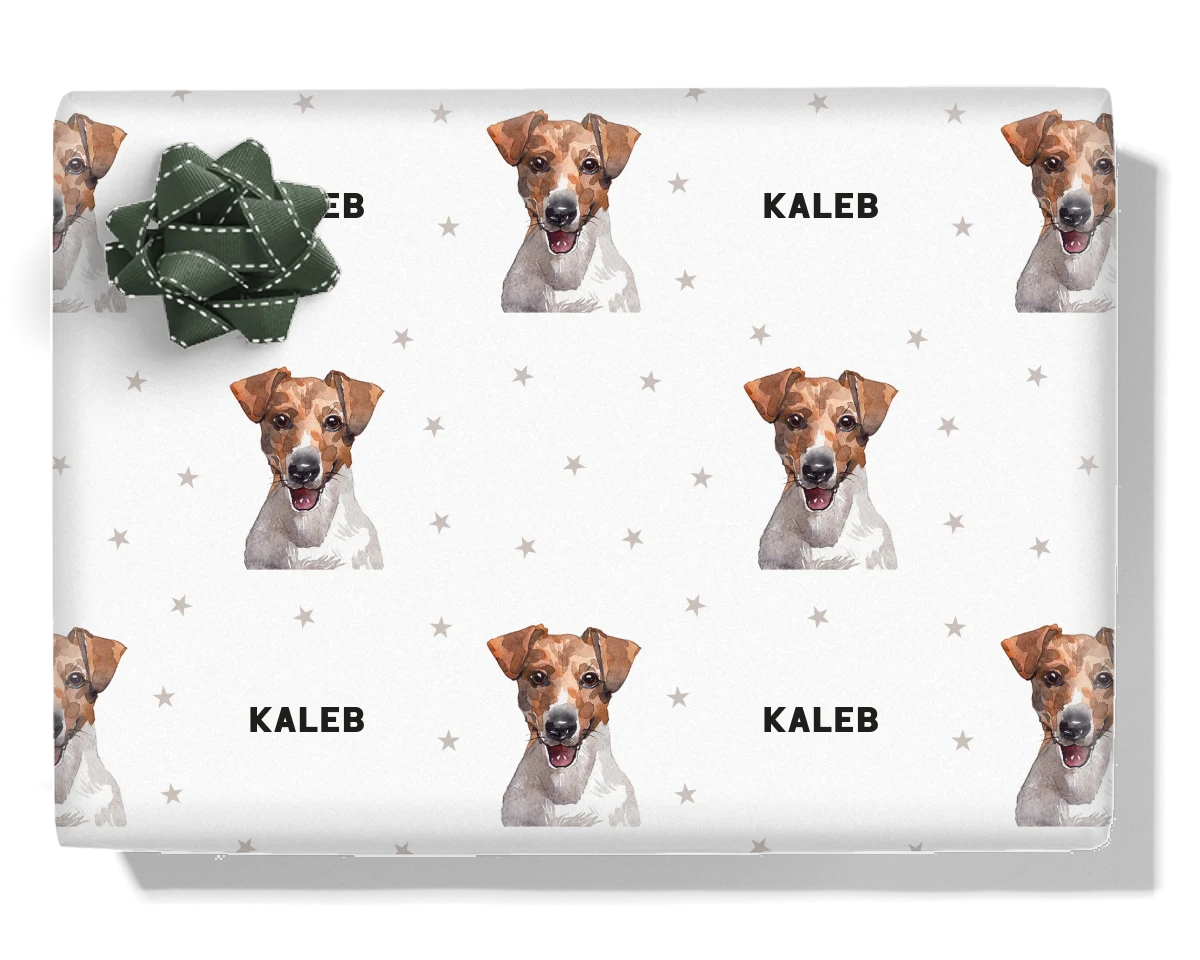 Jack Russell Terrier Personalised Wrapping Paper