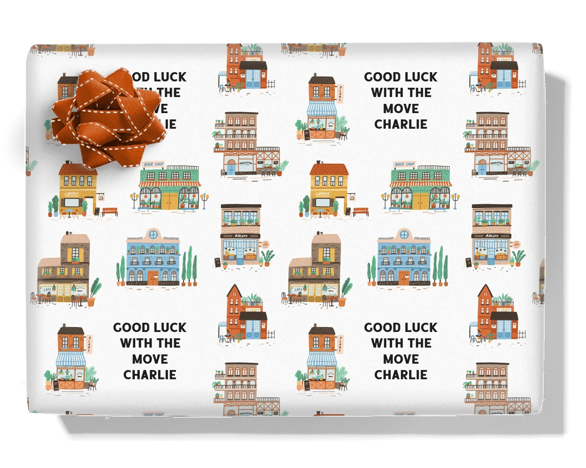 High Street Personalised Wrapping Paper