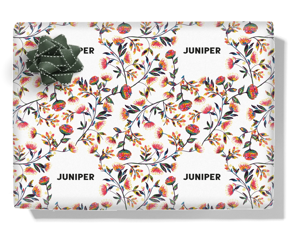 Floral Meadow Personalised Wrapping Paper
