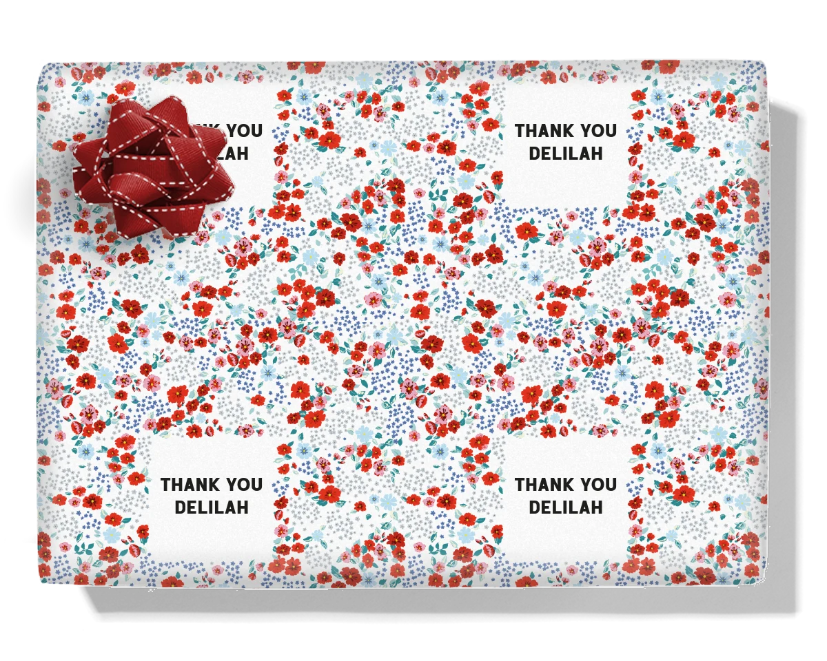 Tiny Flowers Personalised Wrapping Paper