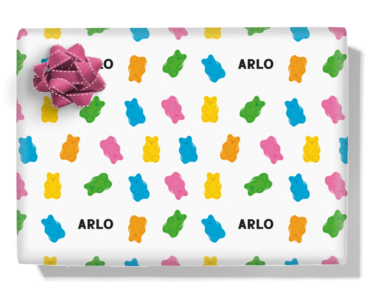 Gummy Bears Personalised Wrapping Paper