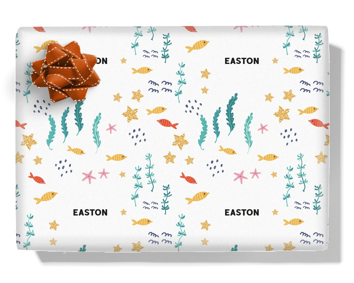 Under The Sea Personalised Wrapping Paper