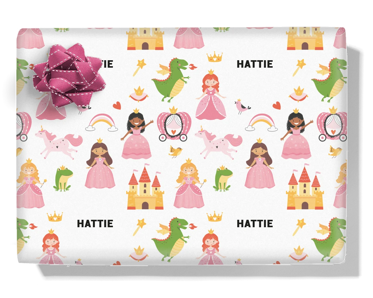 Princesses Personalised Wrapping Paper