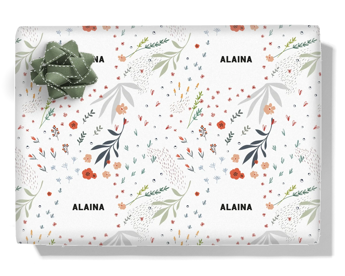 Floral Garden Personalised Wrapping Paper