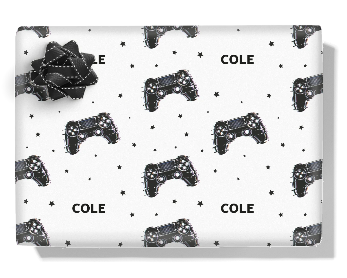 Gaming Controller Personalised Wrapping Paper