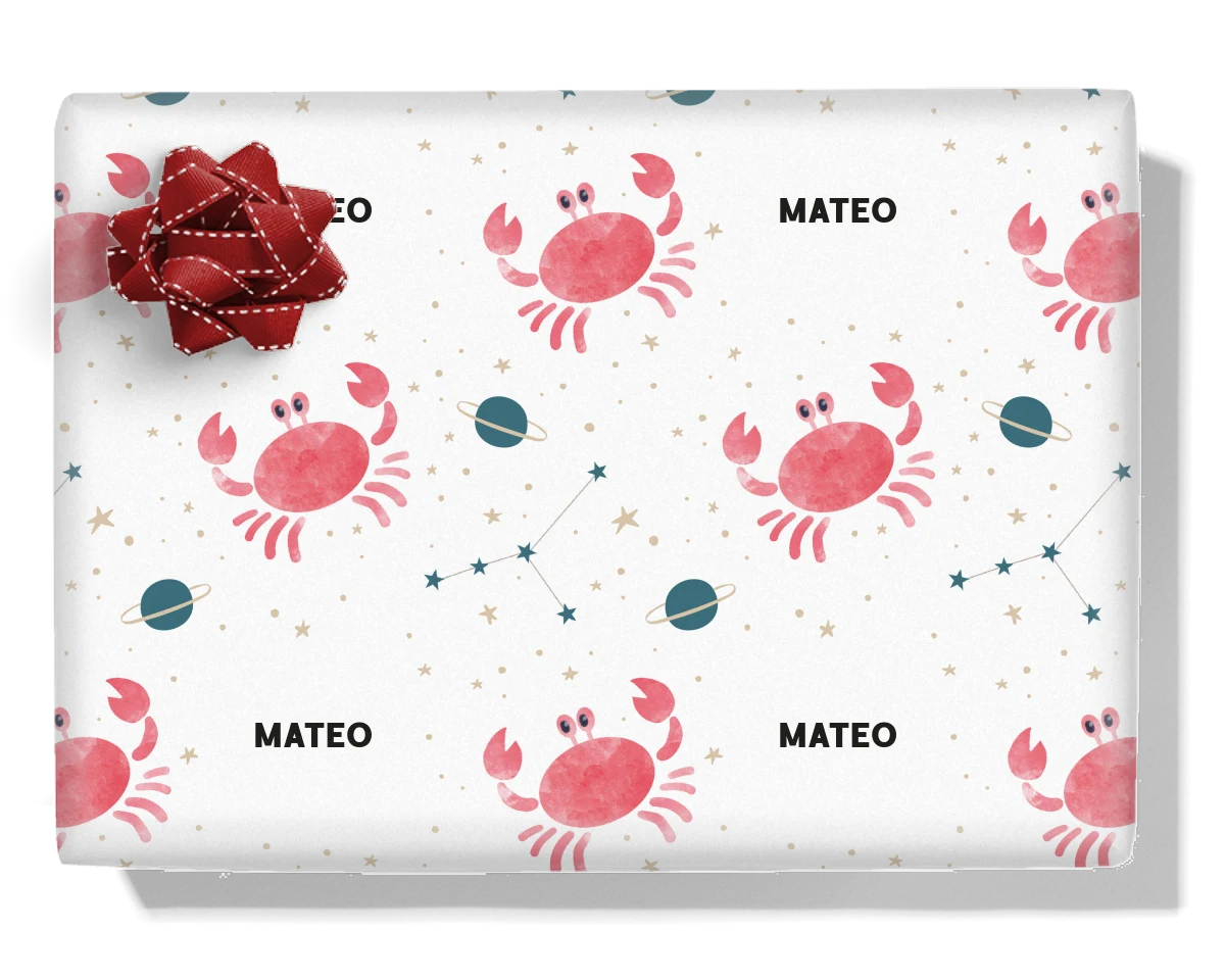 Cute Cancer Personalised Wrapping Paper