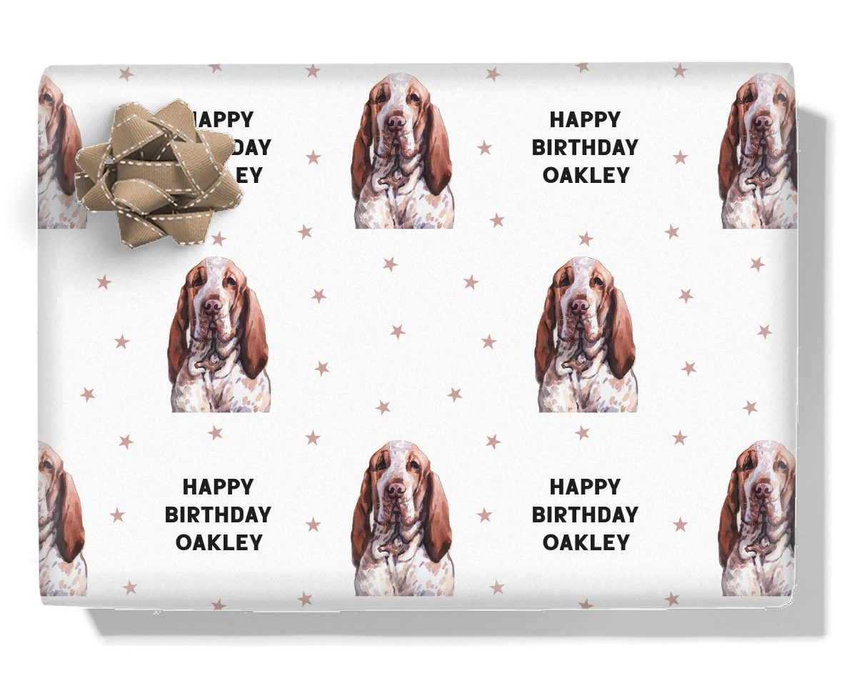 Bracco Italiano Personalised Wrapping Paper