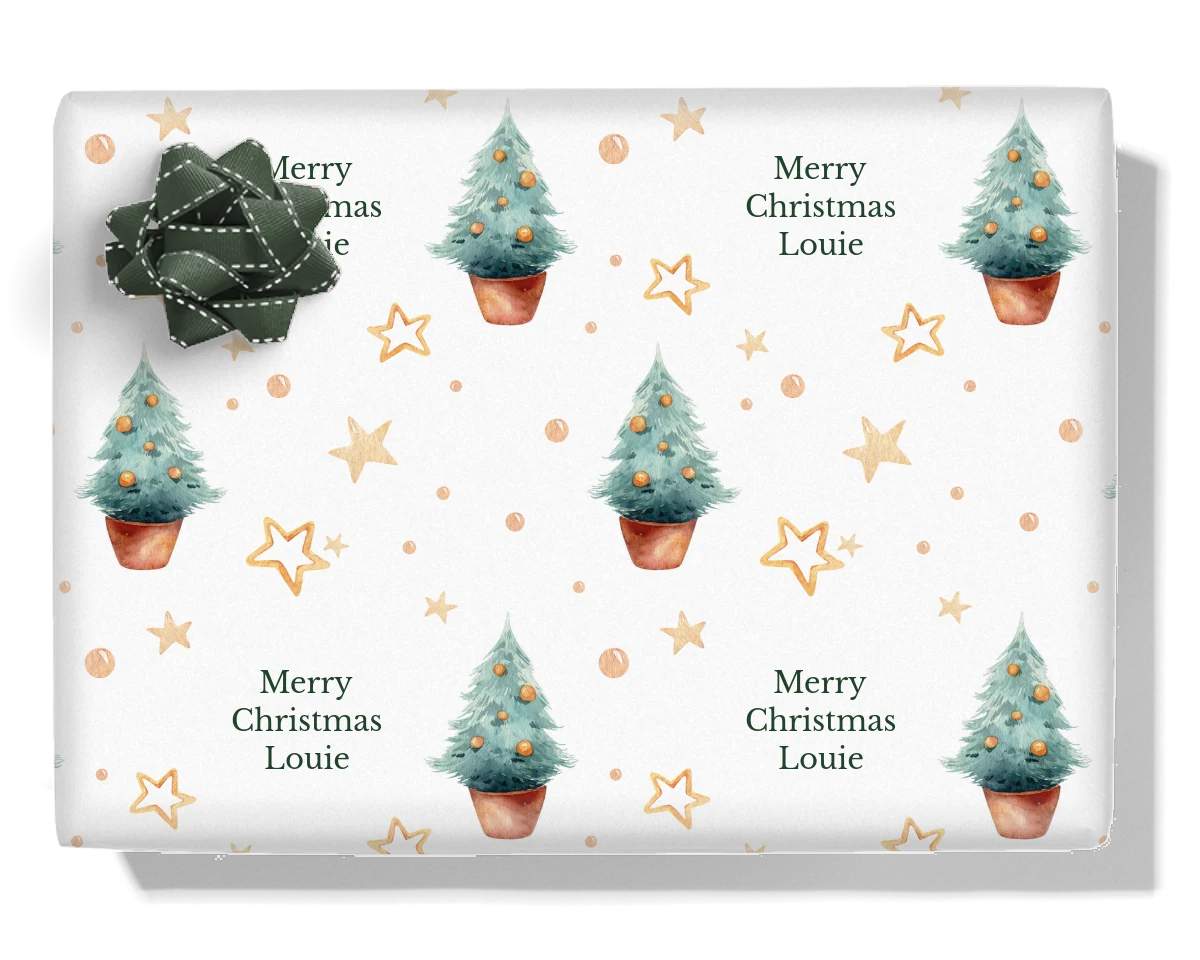 Oh Christmas Tree Personalised Wrapping Paper