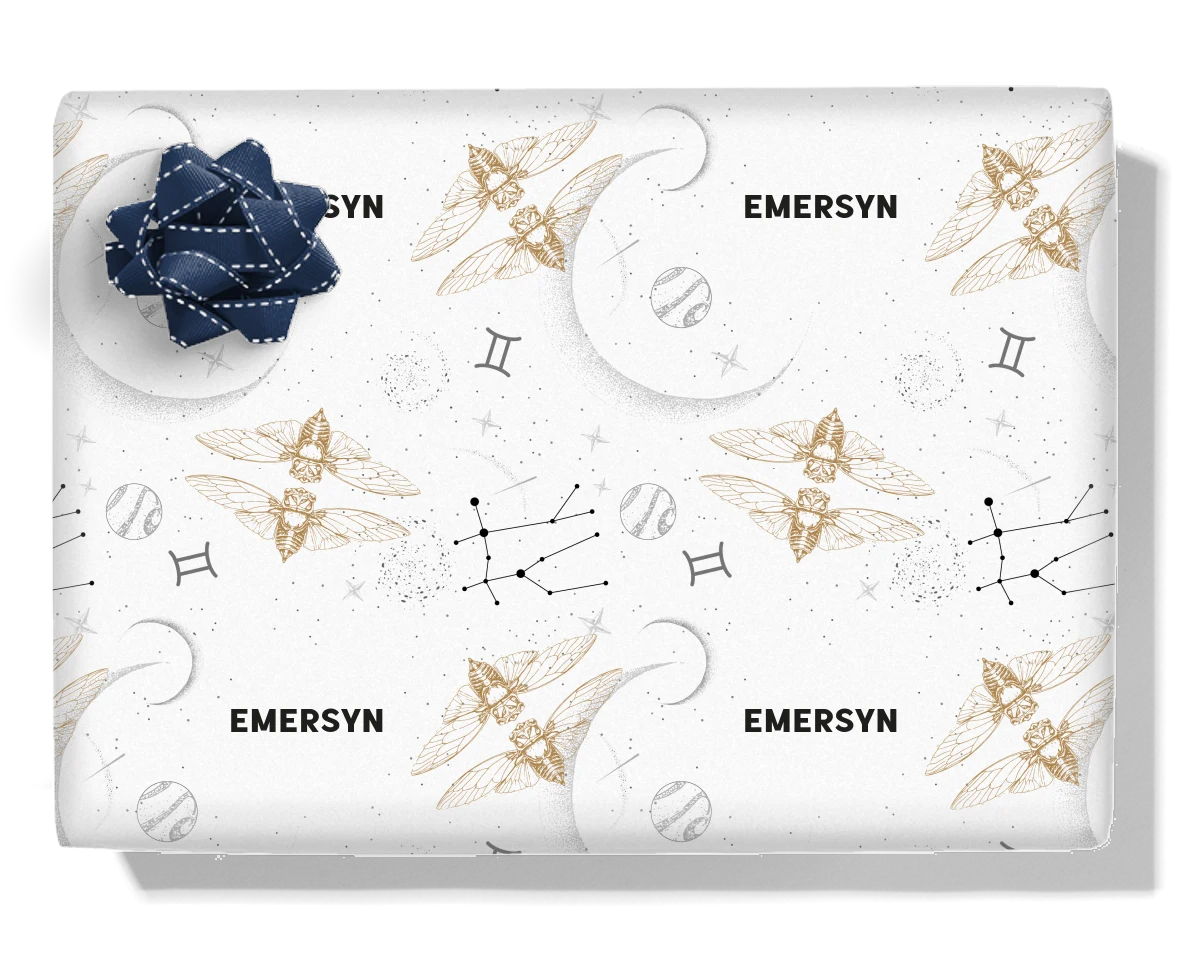 Gemini Personalised Wrapping Paper