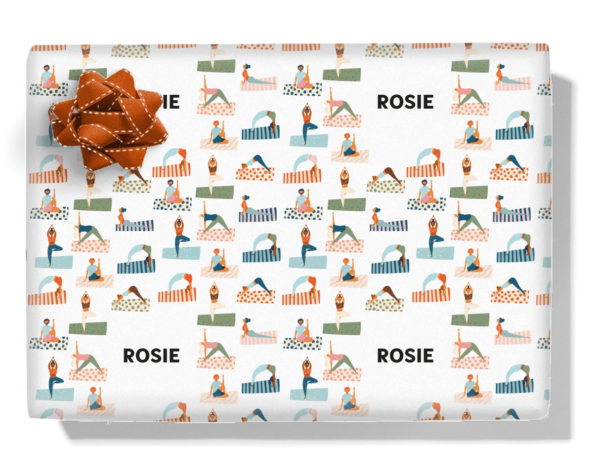 Yoga Personalised Wrapping Paper