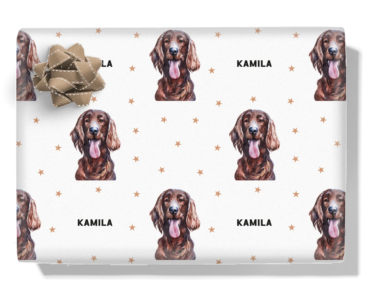 Irish Setter Personalised Wrapping Paper