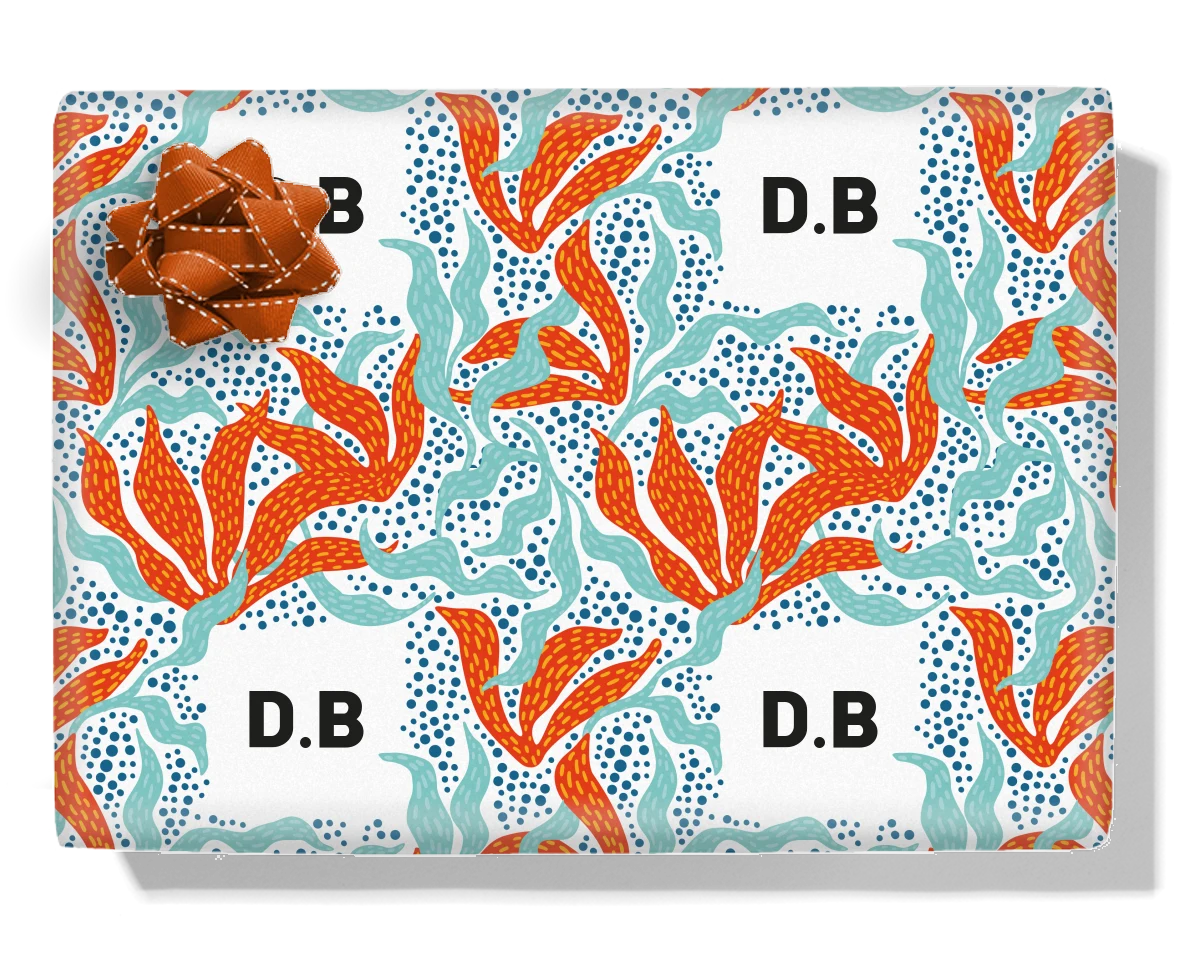 Leaves & Spots Personalised Wrapping Paper