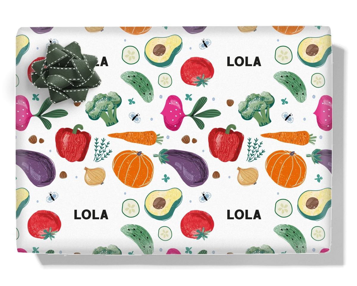 Mixed Veg Personalised Wrapping Paper