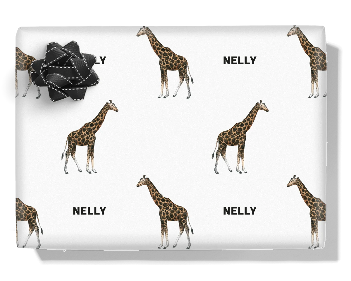 Giraffe Personalised Wrapping Paper