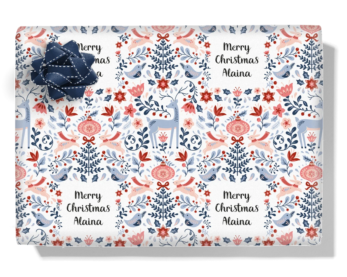 Winter Forest Personalised Wrapping Paper
