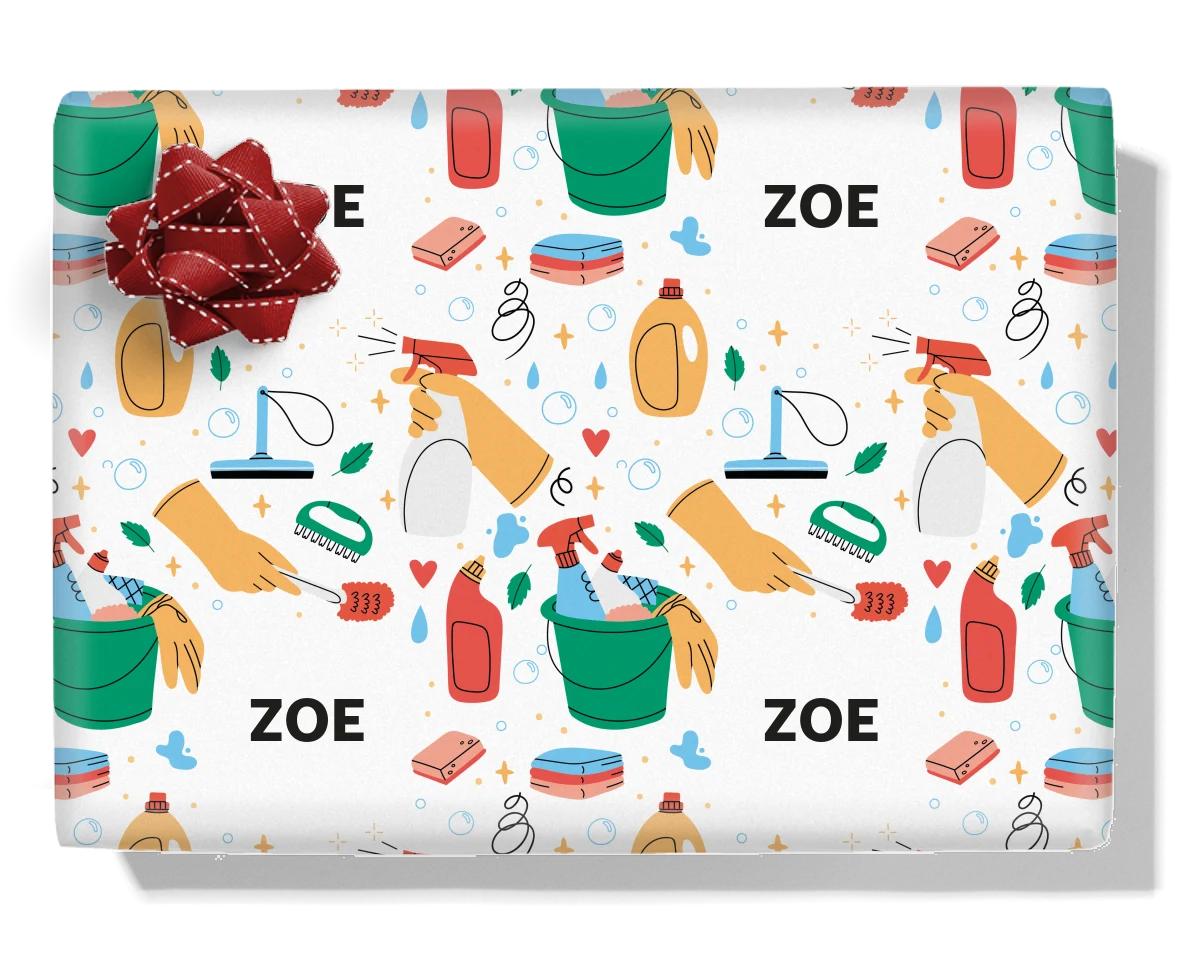 Cleaning Personalised Wrapping Paper