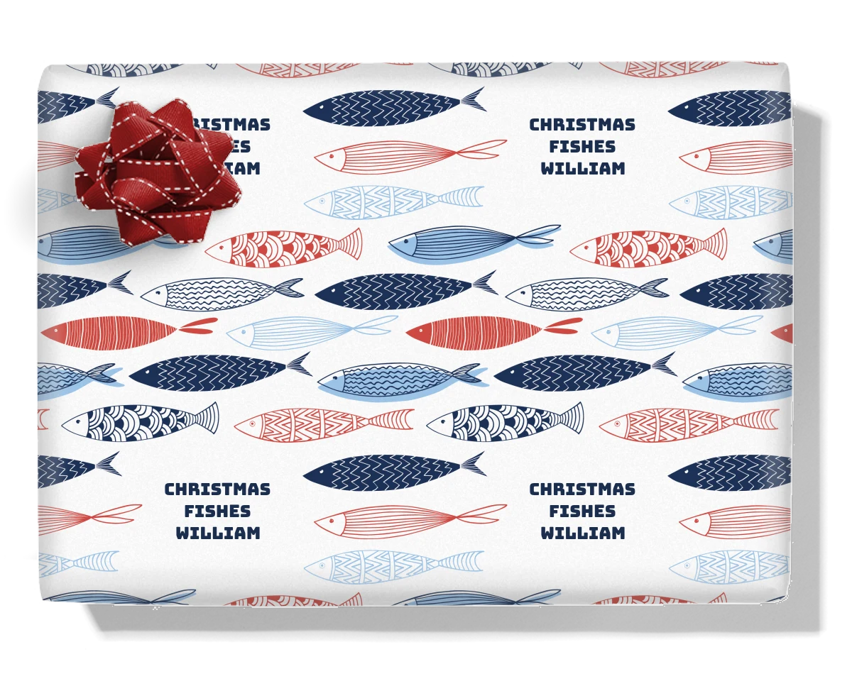 Fish Personalised Wrapping Paper