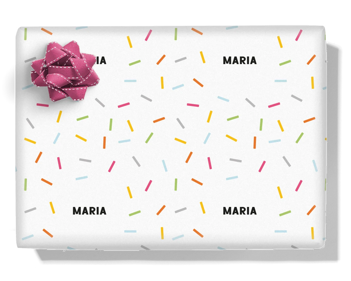 Confetti Sprinkles Personalised Wrapping Paper