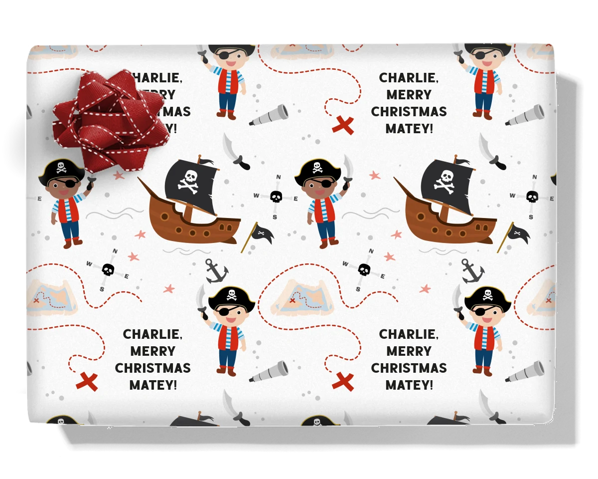 Pirates Personalised Wrapping Paper