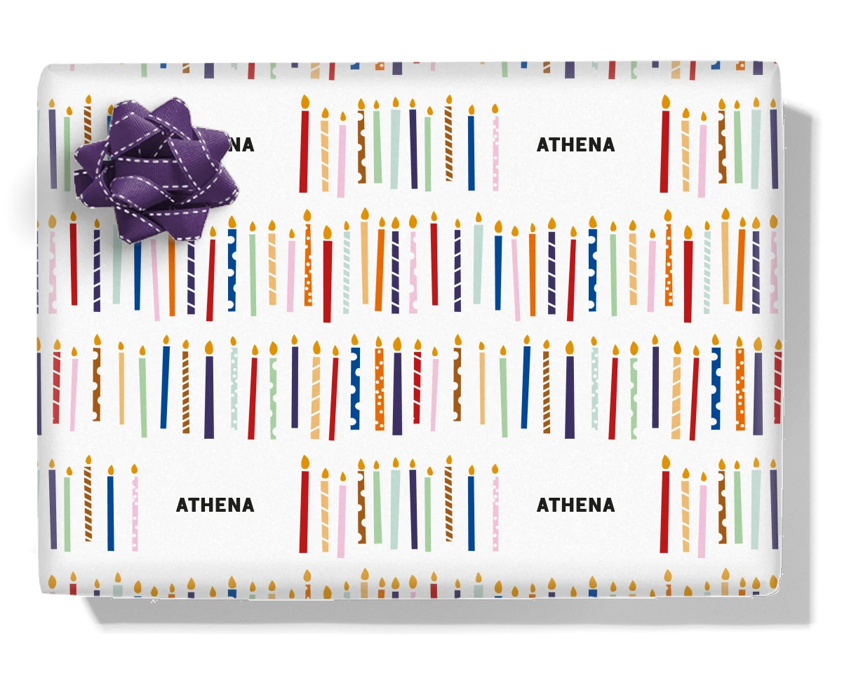 Candles Personalised Wrapping Paper
