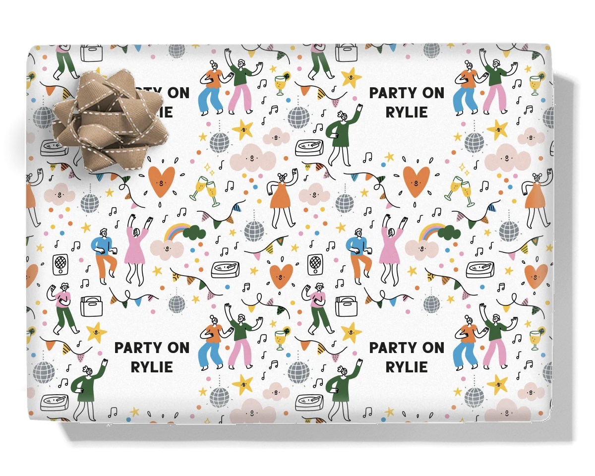 Party Personalised Wrapping Paper