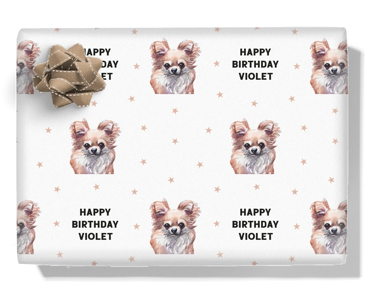 Chihuahua Personalised Wrapping Paper