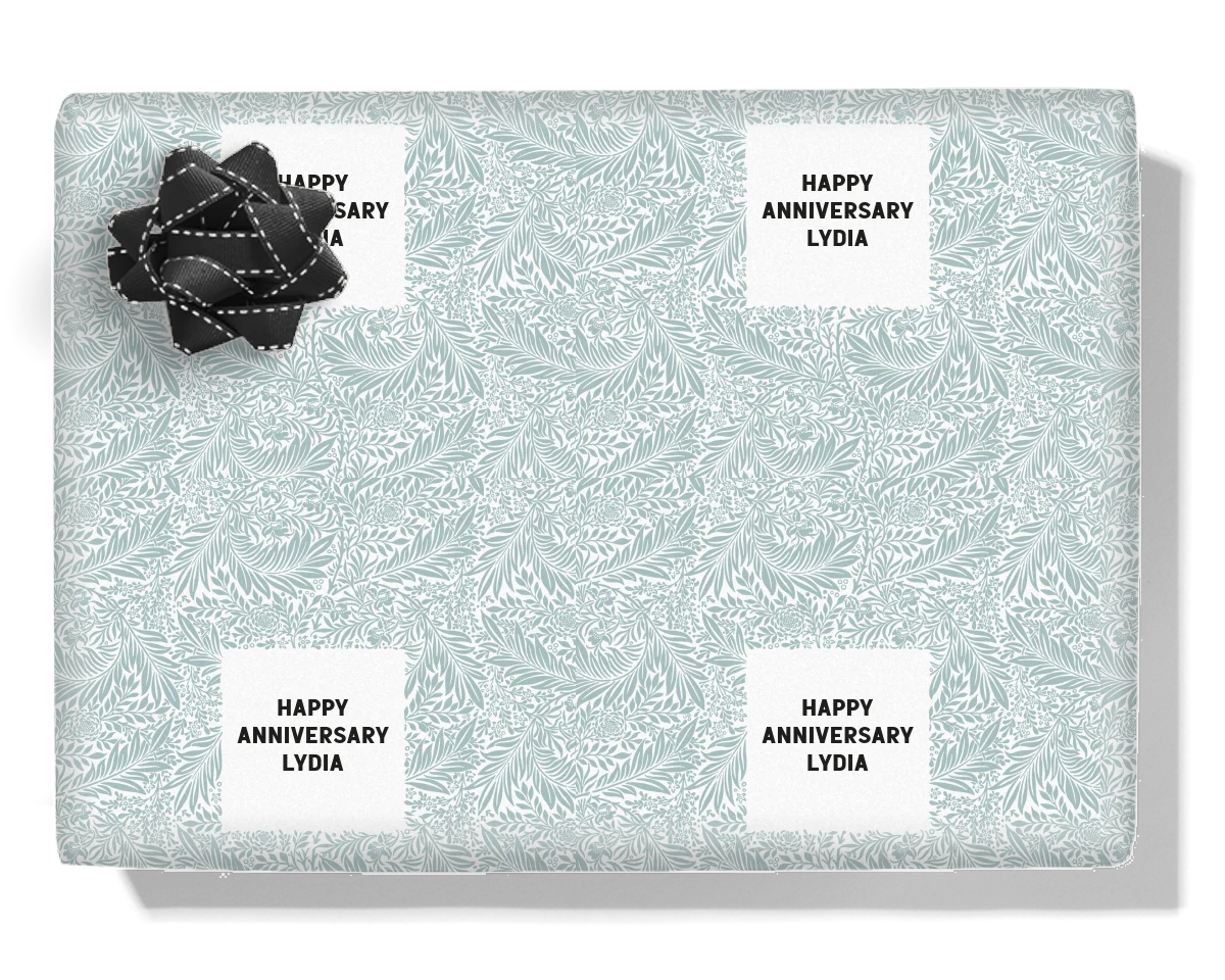 English Leaves Personalised Wrapping Paper