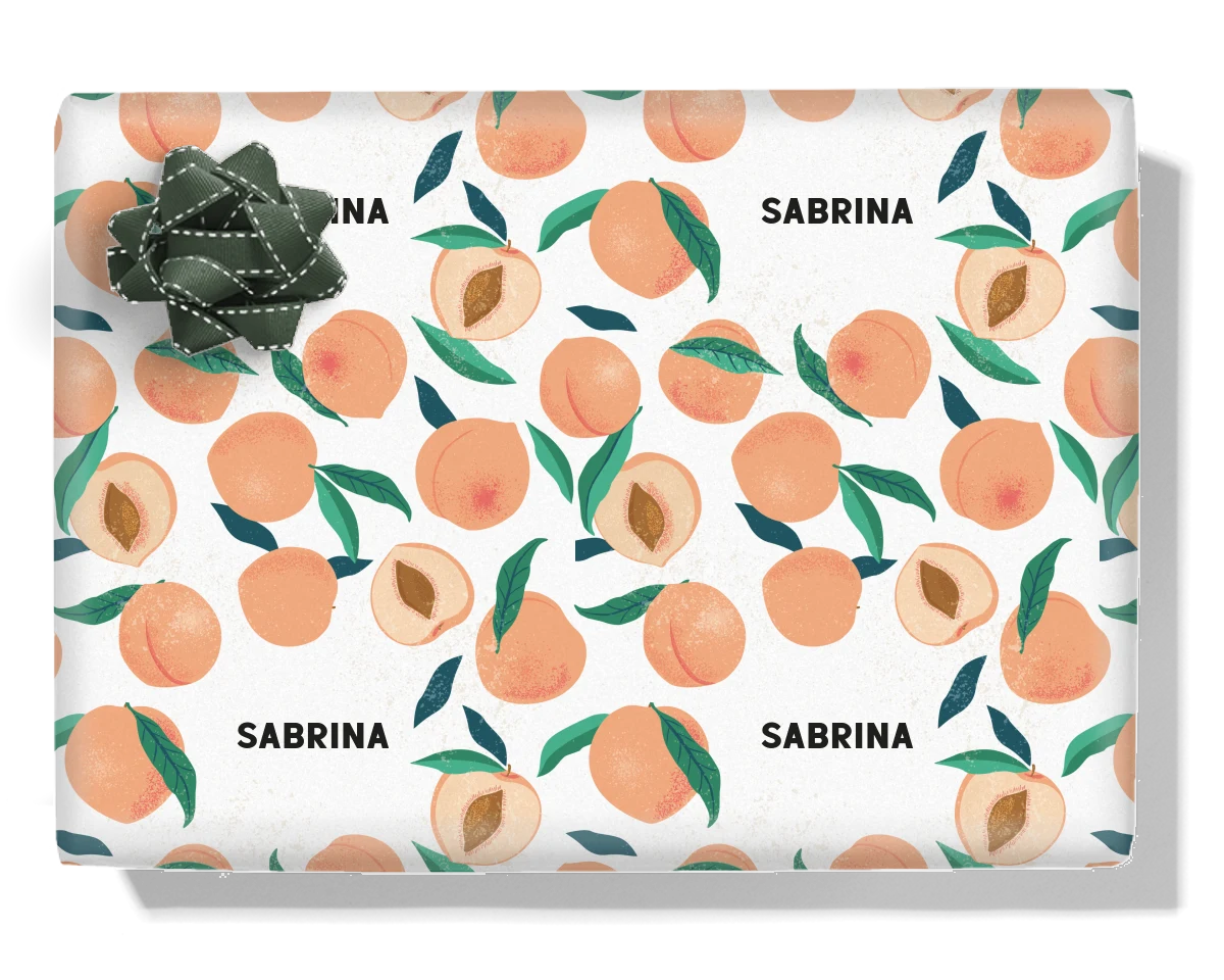 Peachy Personalised Wrapping Paper