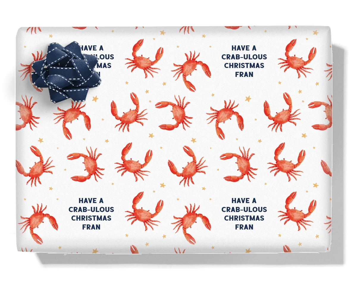 Crabs Personalised Wrapping Paper