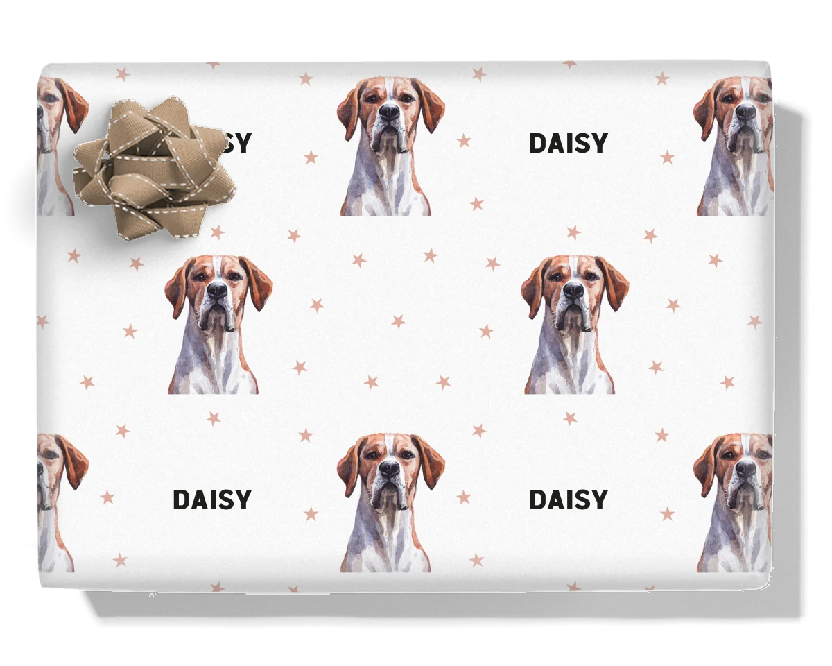 English Pointer Personalised Wrapping Paper