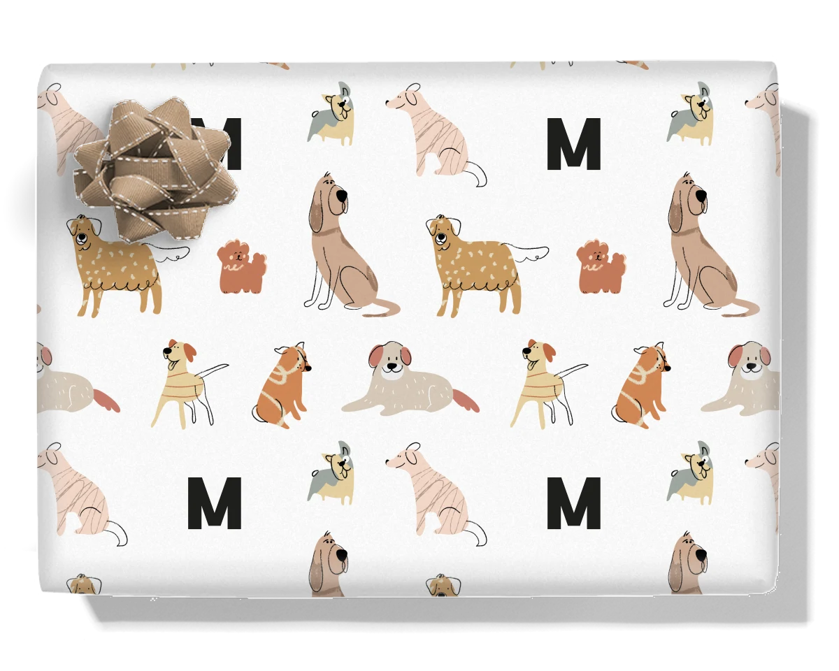 Dogs Personalised Wrapping Paper