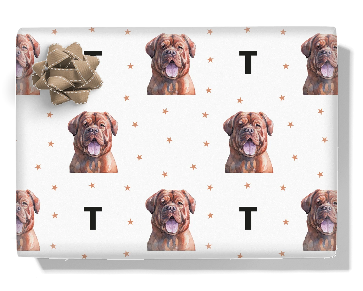 Dogue De Bordeaux Personalised Wrapping Paper