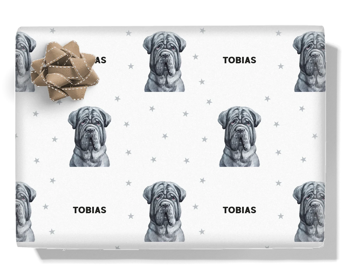 Neapolitan Mastiff Personalised Wrapping Paper